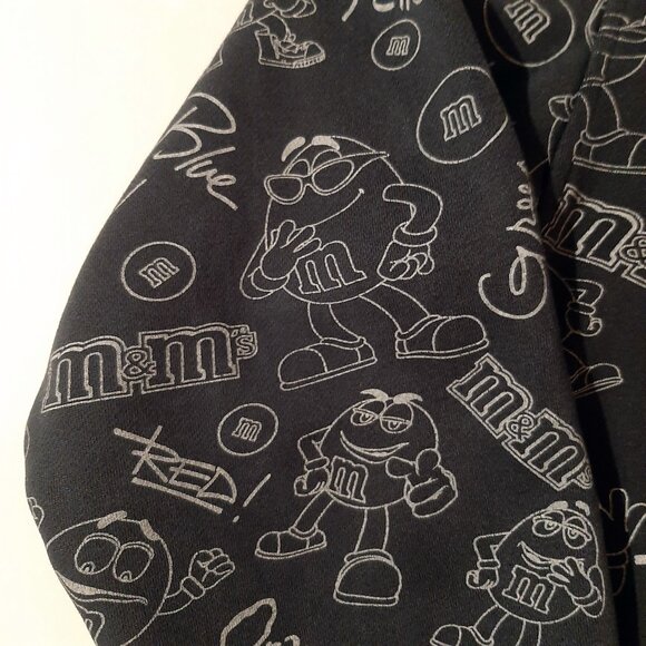 Vintage M&M's hoodie by JH Design all over print hooded Jacket Unisex Size Large - Picture 7 of 11